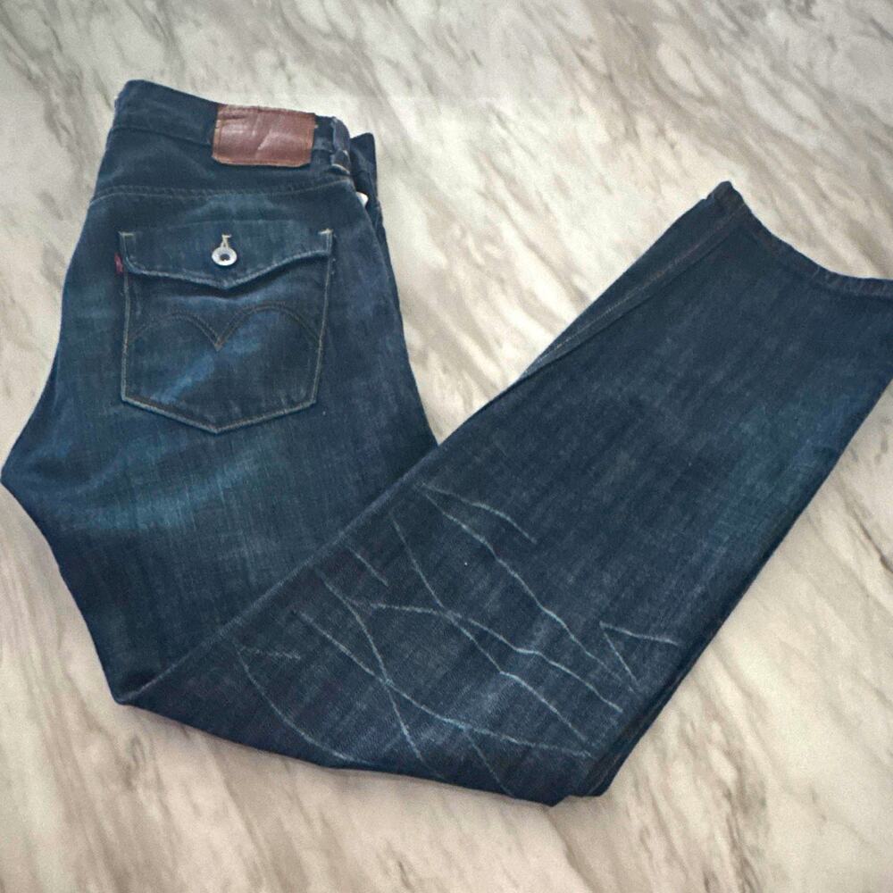 Levi’s Men’s Blue Dark Wash Slim Denim Jeans 5-Pocket NWT 36W 34L